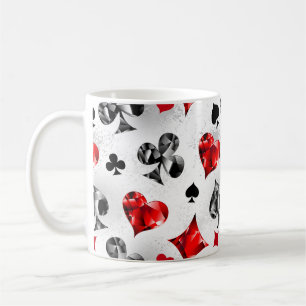 Poker Player Gambler Playing Card Suits Las Vegas Coffee Mug
