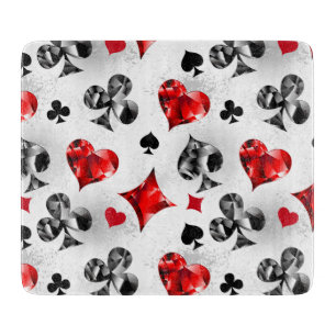 Poker Player Gambler Playing Card Suits Las Vegas Cutting Board