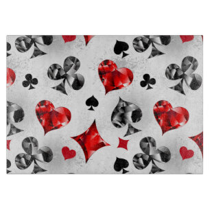 Poker Player Gambler Playing Card Suits Las Vegas Cutting Board