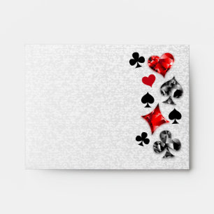 Poker Player Gambler Playing Card Suits Las Vegas Envelope
