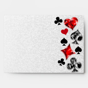 Poker Player Gambler Playing Card Suits Las Vegas Envelope