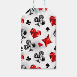 Poker Player Gambler Playing Card Suits Las Vegas Gift Tags