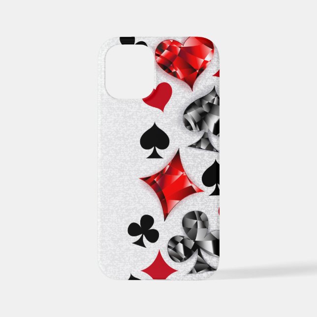 Poker Player Gambler Playing Card Suits Las Vegas iPhone Case (Back)