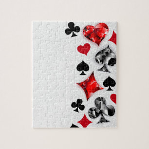 Poker Player Gambler Playing Card Suits Las Vegas Jigsaw Puzzle