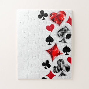 Poker Player Gambler Playing Card Suits Las Vegas Jigsaw Puzzle