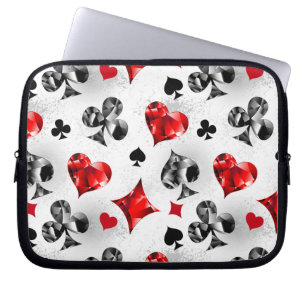 Poker Player Gambler Playing Card Suits Las Vegas Laptop Sleeve