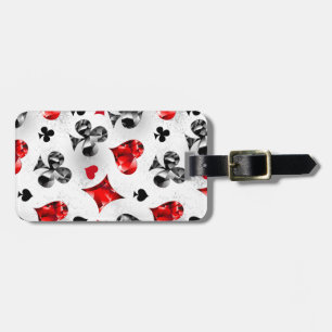 Poker Player Gambler Playing Card Suits Las Vegas Luggage Tag