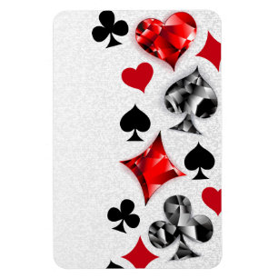 Poker Player Gambler Playing Card Suits Las Vegas Magnet