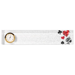 Poker Player Gambler Playing Card Suits Las Vegas Nameplate