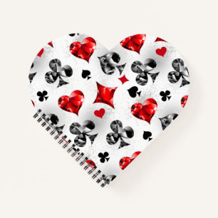 Poker Player Gambler Playing Card Suits Las Vegas Notebook