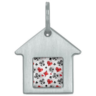 Poker Player Gambler Playing Card Suits Las Vegas Pet ID Tag