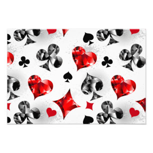 Poker Player Gambler Playing Card Suits Las Vegas Photo Print