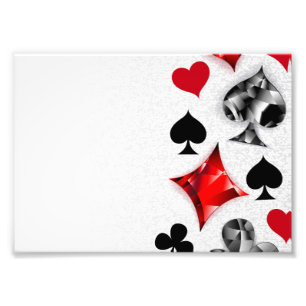 Poker Player Gambler Playing Card Suits Las Vegas Photo Print