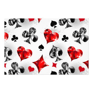 Poker Player Gambler Playing Card Suits Las Vegas Photo Print