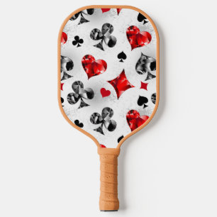 Poker Player Gambler Playing Card Suits Las Vegas Pickleball Paddle