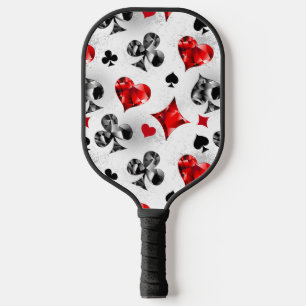 Poker Player Gambler Playing Card Suits Las Vegas Pickleball Paddle