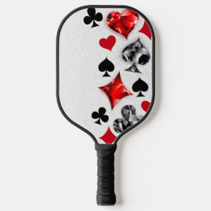 Poker Player Gambler Playing Card Suits Las Vegas Pickleball Paddle