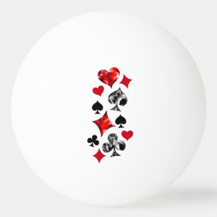 Poker Player Gambler Playing Card Suits Las Vegas Ping Pong Ball