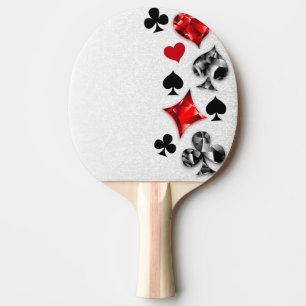Poker Player Gambler Playing Card Suits Las Vegas Ping Pong Paddle