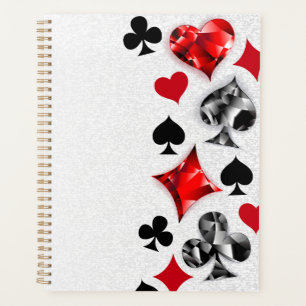 Poker Player Gambler Playing Card Suits Las Vegas Planner