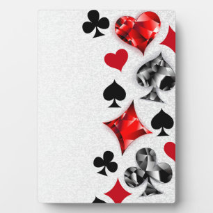 Poker Player Gambler Playing Card Suits Las Vegas Plaque