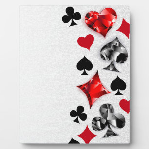 Poker Player Gambler Playing Card Suits Las Vegas Plaque