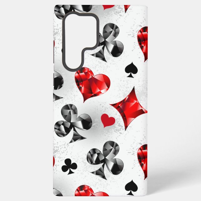 Poker Player Gambler Playing Card Suits Las Vegas Samsung Galaxy S22 Ultra Case (Back)