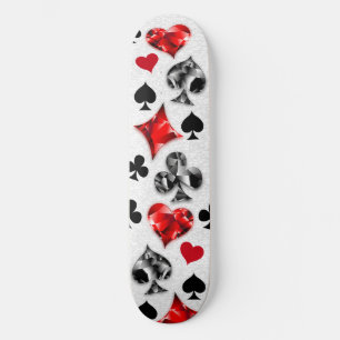 Poker Player Gambler Playing Card Suits Las Vegas Skateboard