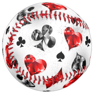 Poker Player Gambler Playing Card Suits Las Vegas Softball