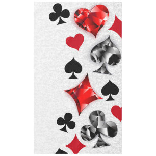 Poker Player Gambler Playing Card Suits Las Vegas Tablecloth