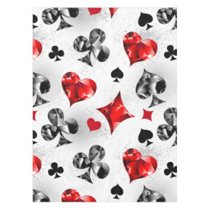 Poker Player Gambler Playing Card Suits Las Vegas Tablecloth