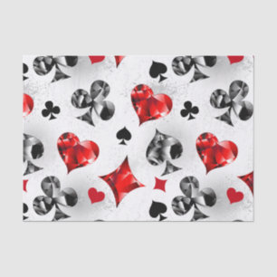 Poker Player Gambler Playing Card Suits Las Vegas Tissue Paper