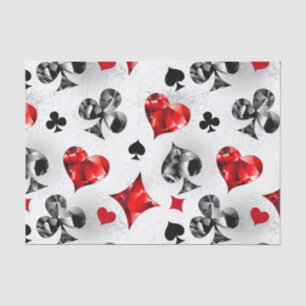 Poker Player Gambler Playing Card Suits Las Vegas Tissue Paper