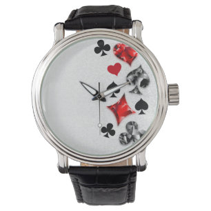 Poker Player Gambler Playing Card Suits Las Vegas Watch