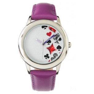 Poker Player Gambler Playing Card Suits Las Vegas Watch