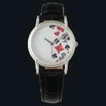 Poker Player Gambler Playing Card Suits Las Vegas Watch<br><div class="desc">Grey,  textured background with polygonal playing cards symbols. Symbols of playing cards,  heart,  diamond,  spade and club.</div>