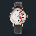 Poker Player Gambler Playing Card Suits Las Vegas Watch<br><div class="desc">Grey,  textured background with polygonal playing cards symbols. Symbols of playing cards,  heart,  diamond,  spade and club.</div>