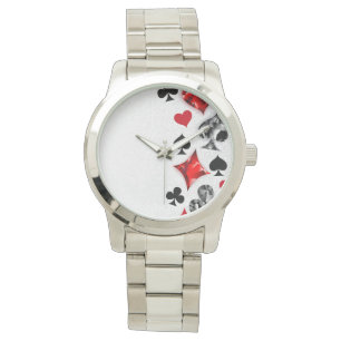 Poker Player Gambler Playing Card Suits Las Vegas Watch