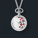 Poker Player Gambler Playing Card Suits Las Vegas Watch<br><div class="desc">Grey,  textured background with polygonal playing cards symbols. Symbols of playing cards,  heart,  diamond,  spade and club.</div>