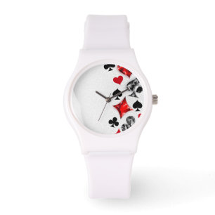 Poker Player Gambler Playing Card Suits Las Vegas Watch
