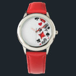 Poker Player Gambler Playing Card Suits Las Vegas Watch<br><div class="desc">Grey,  textured background with polygonal playing cards symbols. Symbols of playing cards,  heart,  diamond,  spade and club.</div>