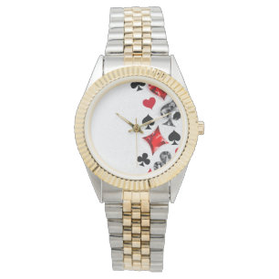 Poker Player Gambler Playing Card Suits Las Vegas Watch