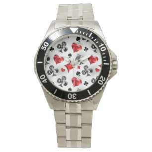 Poker Player Gambler Playing Card Suits Las Vegas Watch
