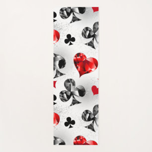 Poker Player Gambler Playing Card Suits Las Vegas Yoga Mat