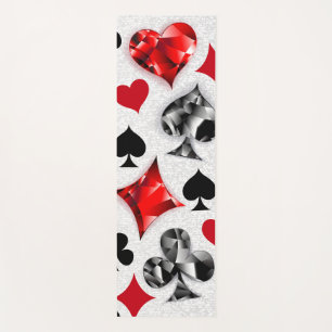 Poker Player Gambler Playing Card Suits Las Vegas Yoga Mat