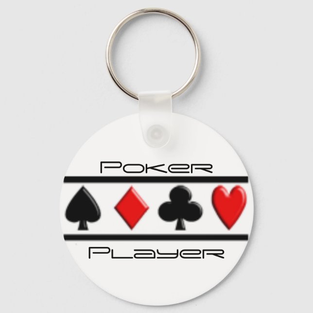 Poker Player Key Ring (Front)