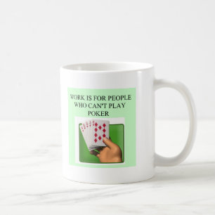 poker player lucky design coffee mug