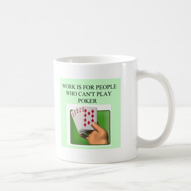 poker player lucky design coffee mug (Right)