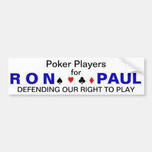 Poker Players for Ron Paul Bumper Sticker