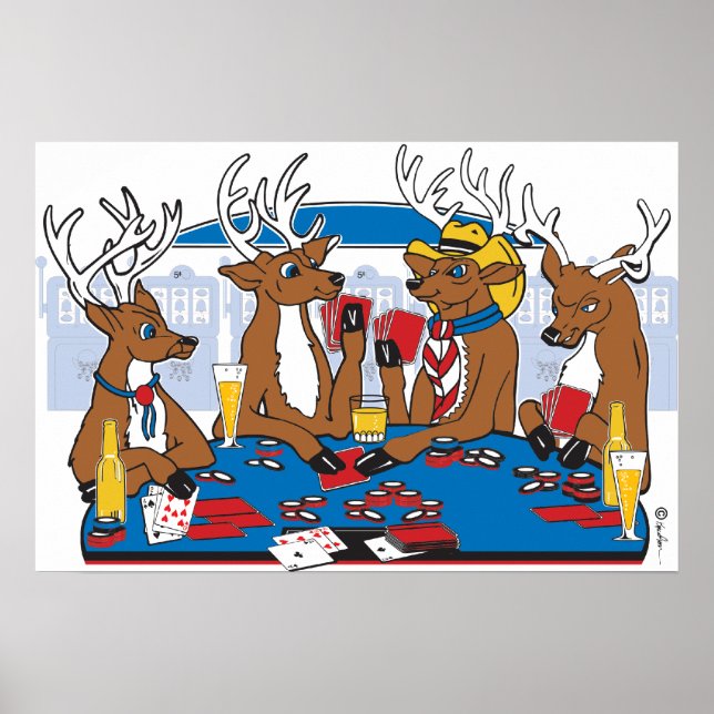 Poker Playing Bachelorette Party Poster (Front)